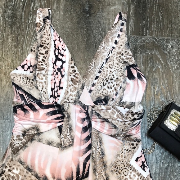 Purple Rain Snakeskin/Leopard Print Dress - Picture 3 of 6